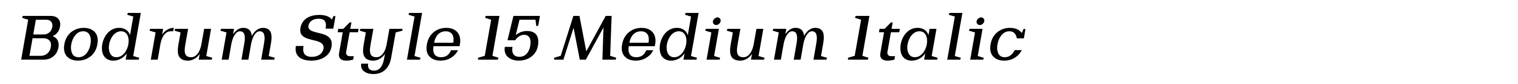 Bodrum Style 15 Medium Italic
